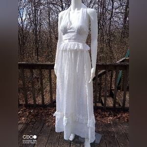 Vintage California Charmer white halter dress #easterprom  *see description*